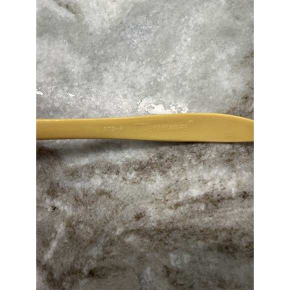 Vintage Tupperware Lot of 3 Mini Ladle Condiment Caddy Spoon ~ Yellow Gold #872 - Picture 8 of 10